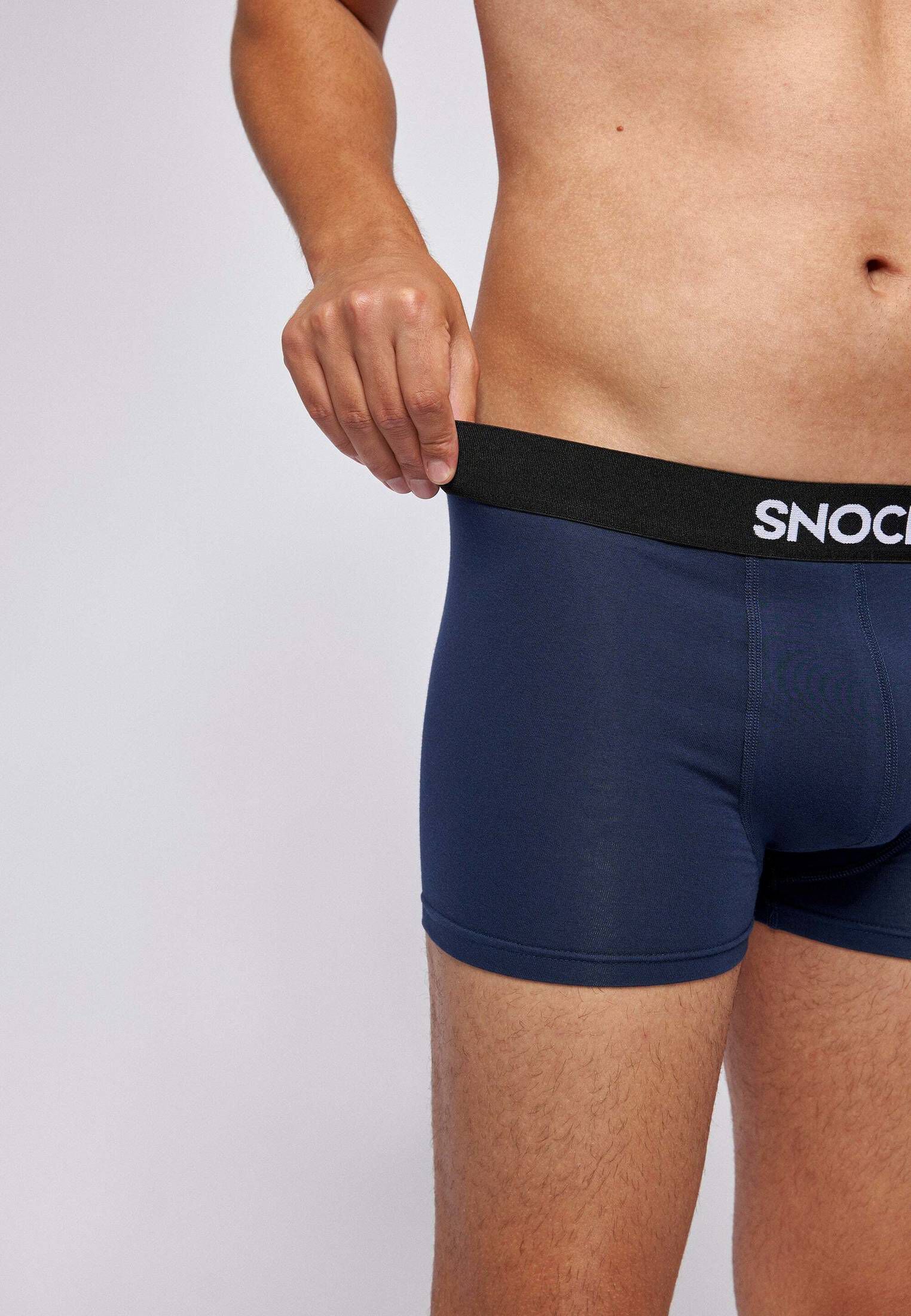 Snocks 3 Pack Amerikaanse Boxershorts van Hoogwaardig Organisch Katoen - Ultiem Zacht en Comfortabel Zonder Irriterend Label voor een Zorgeloze Ervaring Maat L Kleur Groot ruitje (Mix Blauw