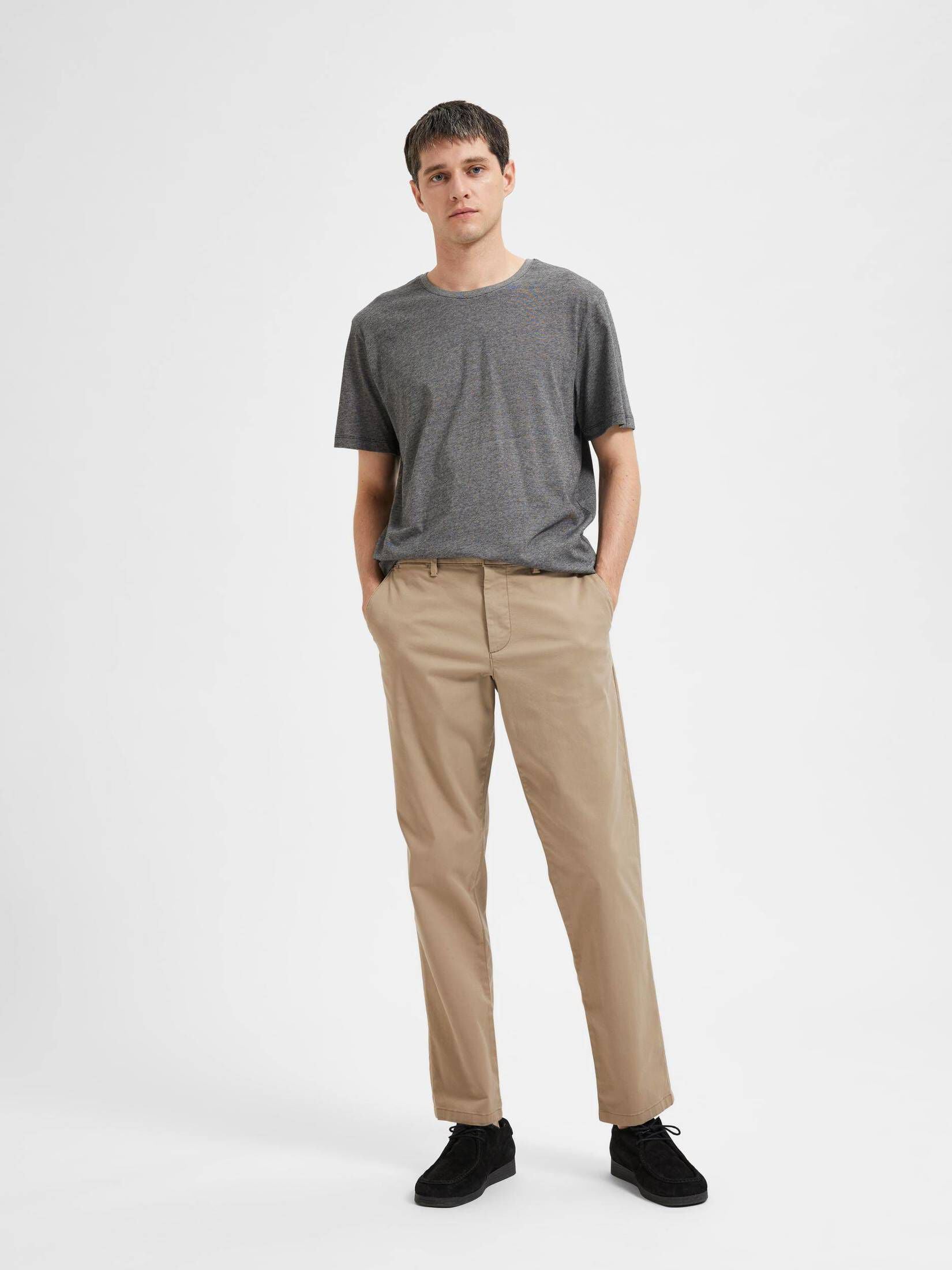 SELECTED HOMME Herren Hose – Slim Fit Mit Reißverschluss, Aus Recyceltem Polyester