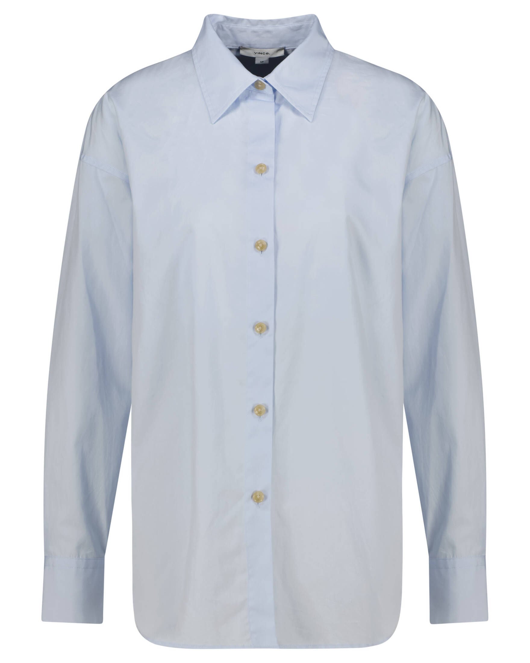 Damen Langarmbluse - Button-Down mit Haifischkragen
