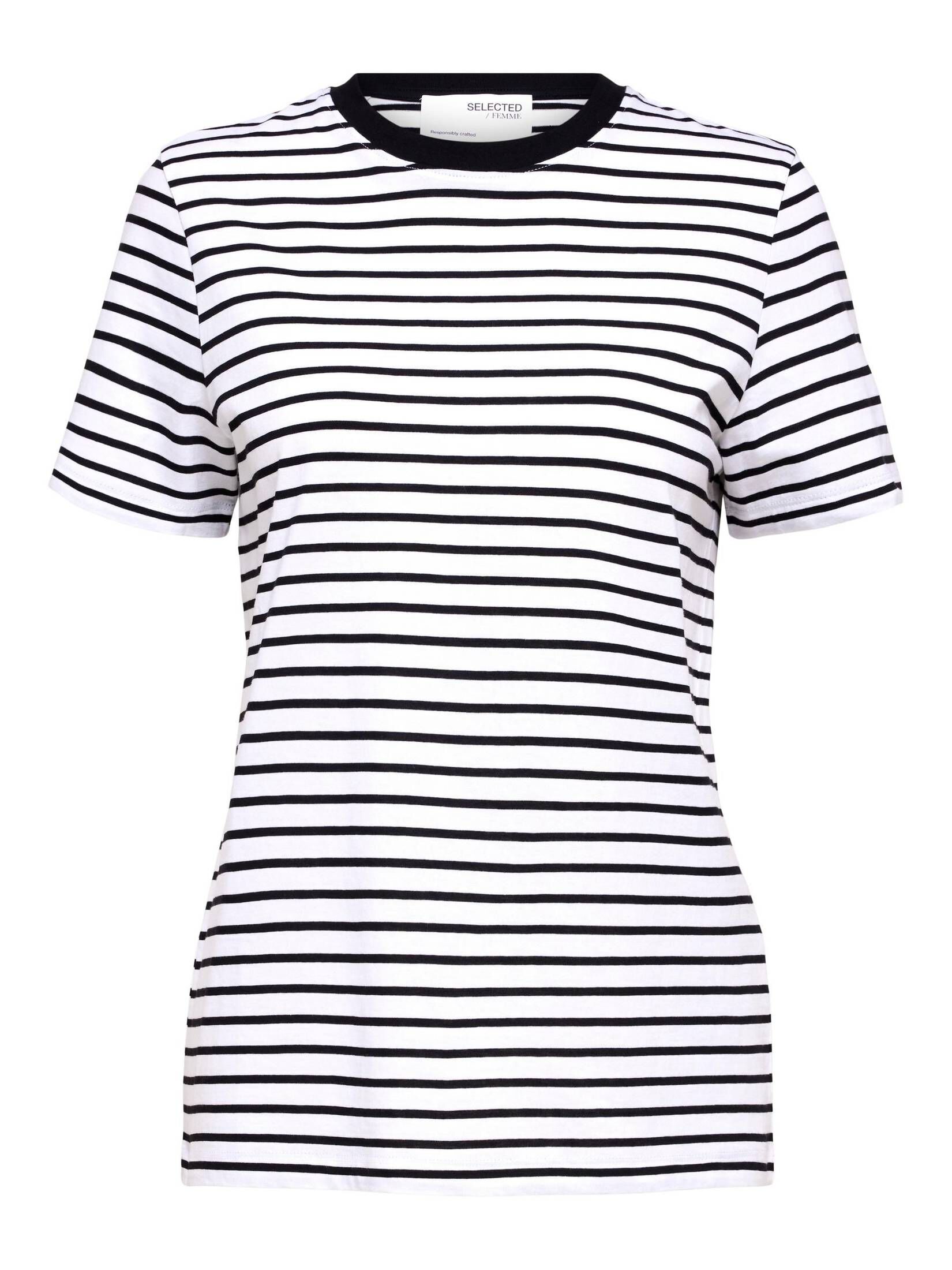 Selected Femme / Damen-Shirt / SLFALBERTA 3/4 STRIPE SHIRT NOOS