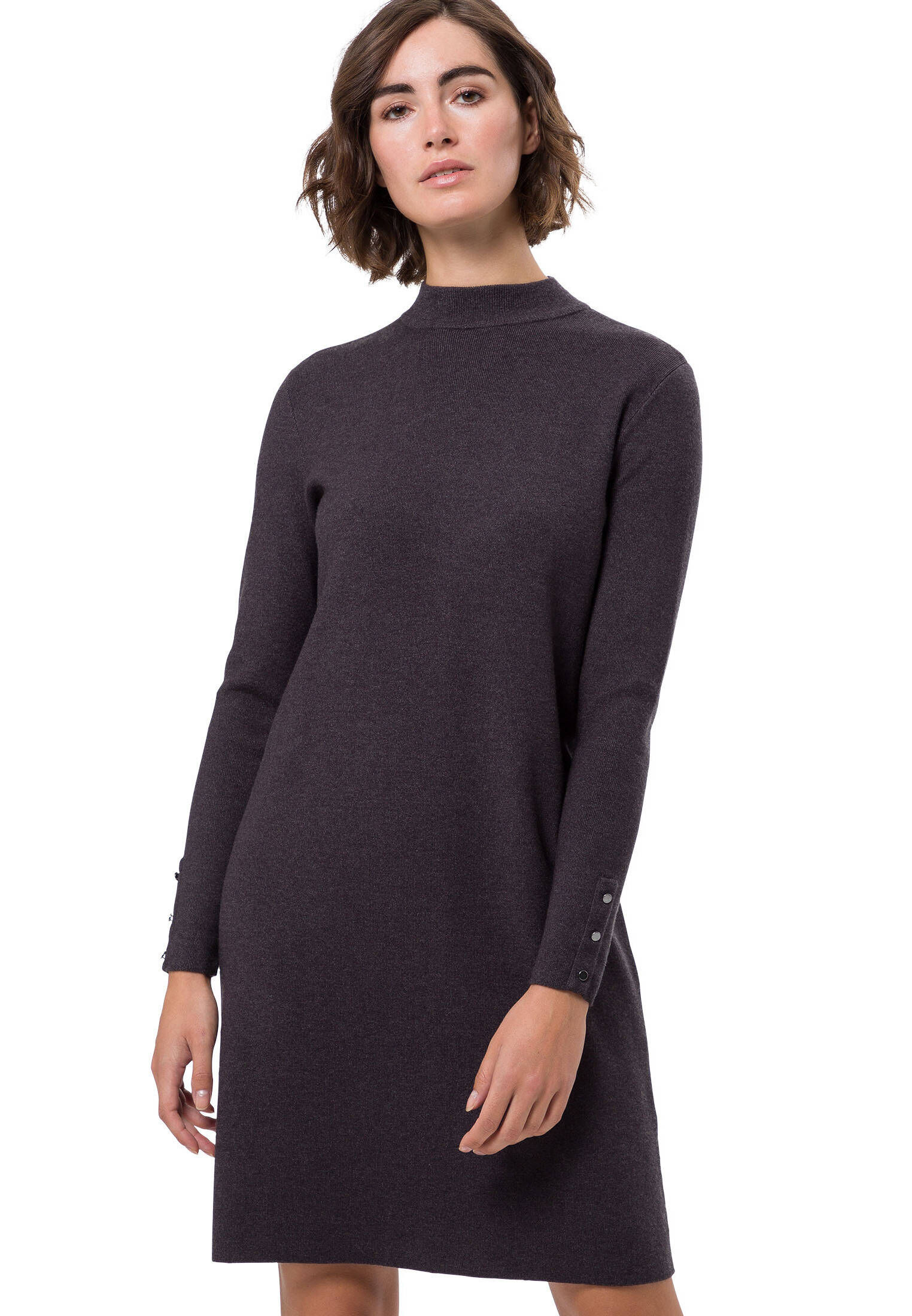 Zero Damen Strickkleid Mit Stehkragen - Figurbetont & Elegant