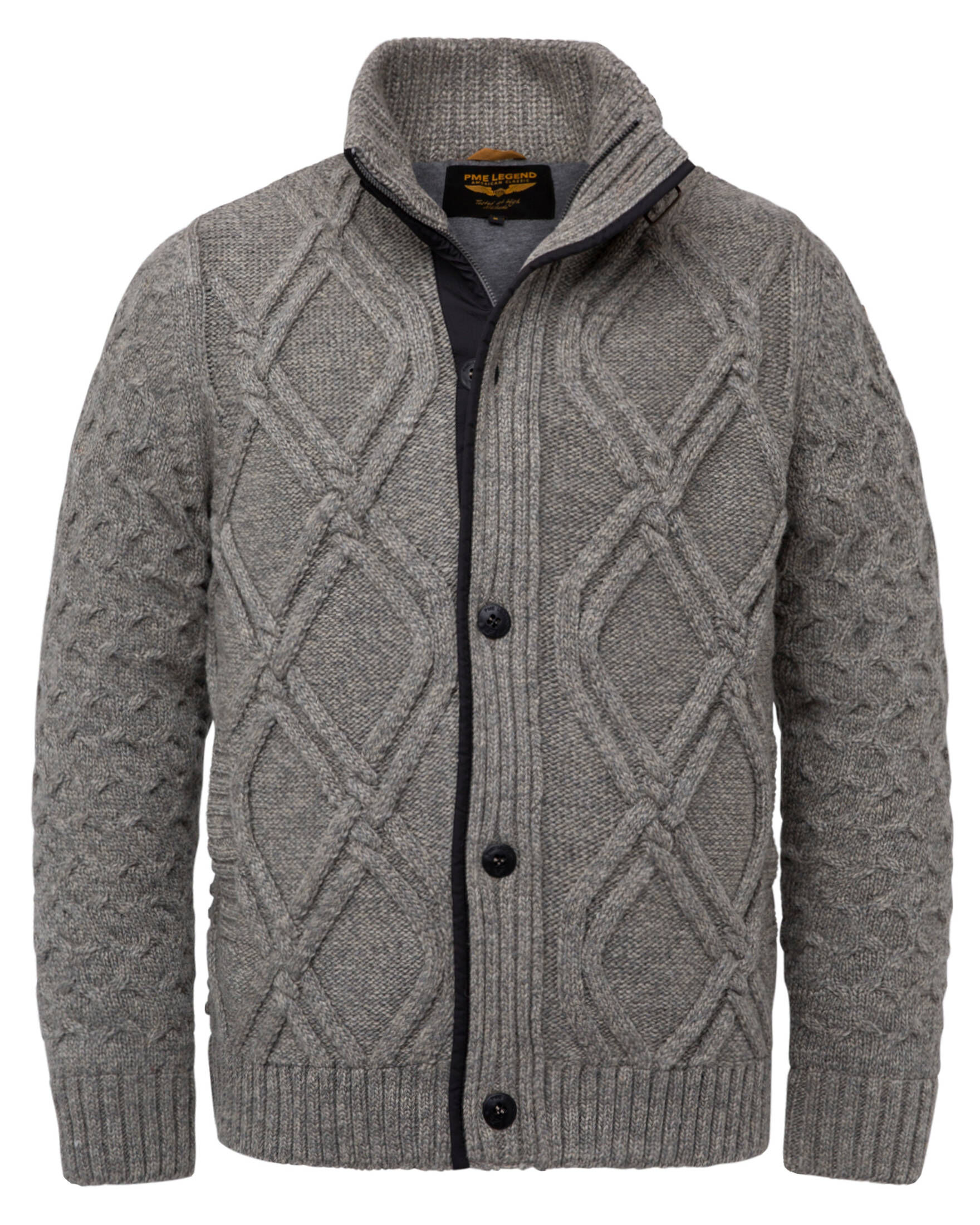 Givova Herren-Kopf-Langarm-Strickjacke – Granat/Schwarz, 100% Polyester