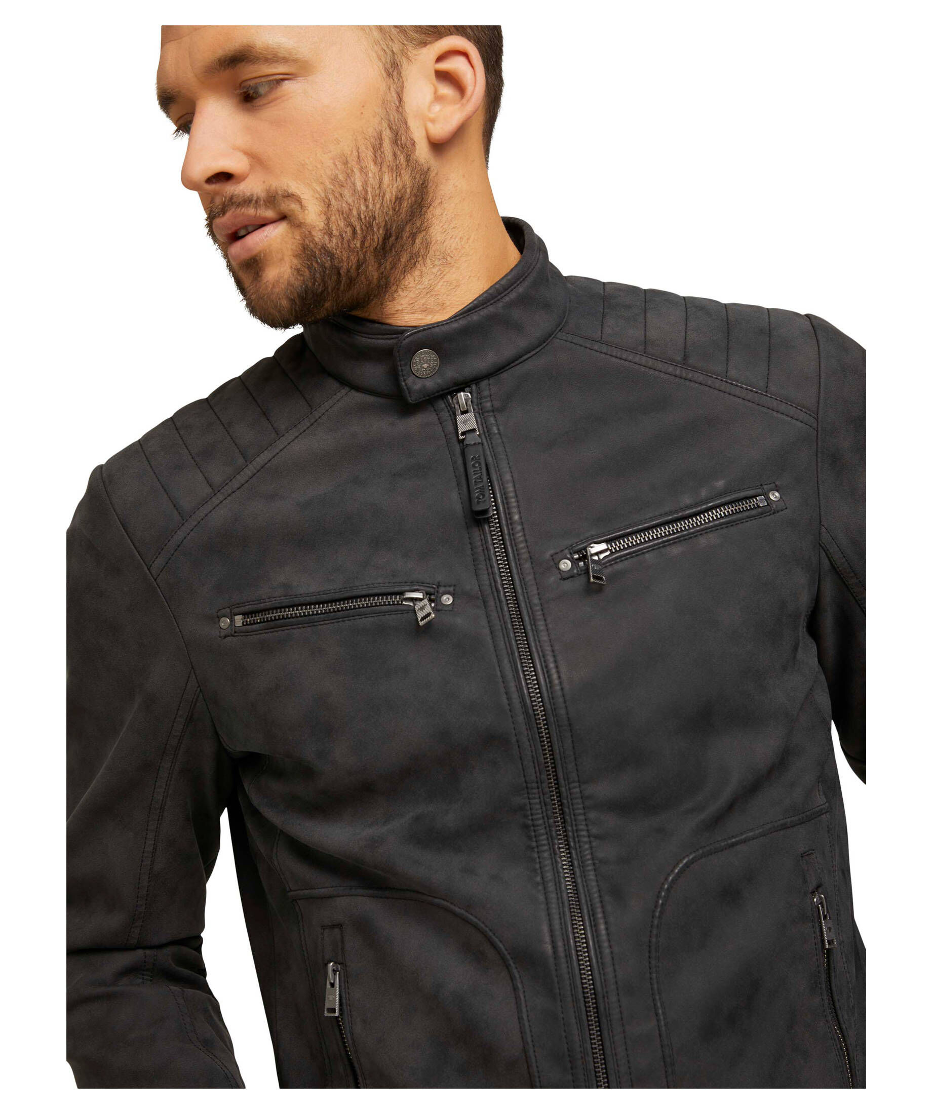 Bikerjacke Tom Tailor Lederjacke Schwarz Tom Tailor Weste Damen