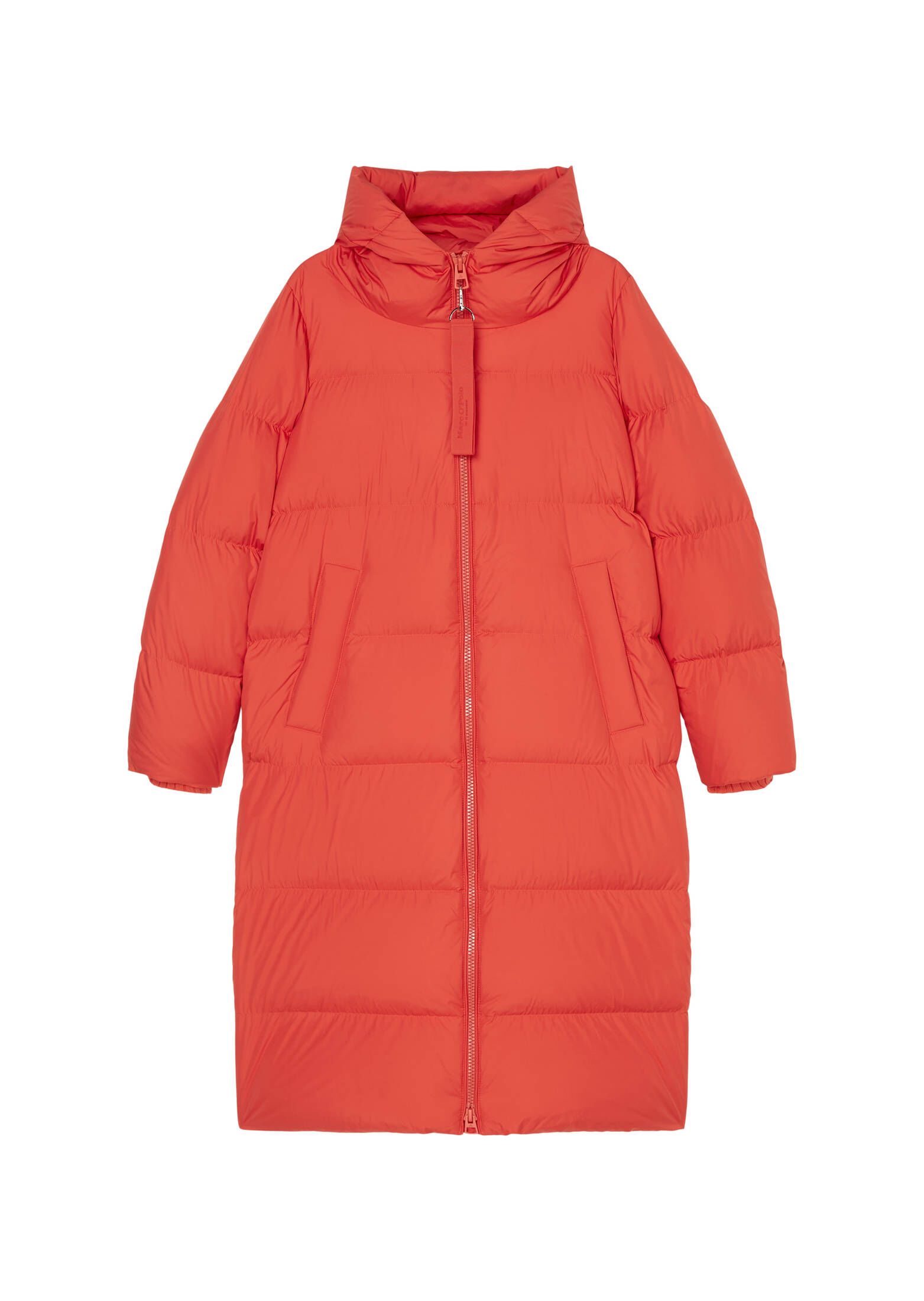 Roter Parka Parka Rot Echtfell Puffer Coat Daunenmantel Rot Marco