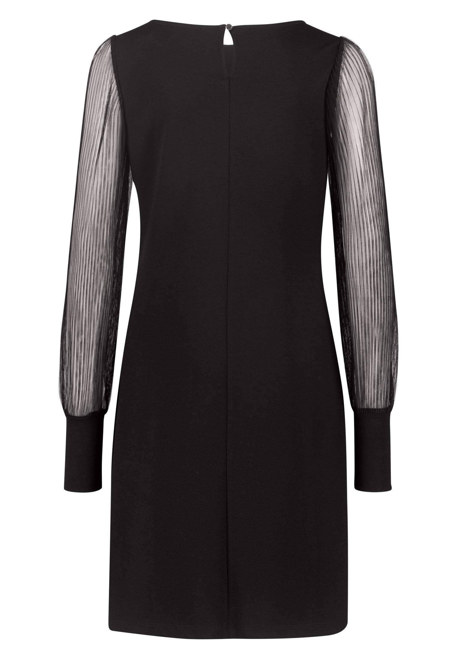 TOM TAILOR Damen Midi-Kleid Mit Mesh-Ärmeln – Nachhaltig, Recyceltes Polyester, Regular Fit