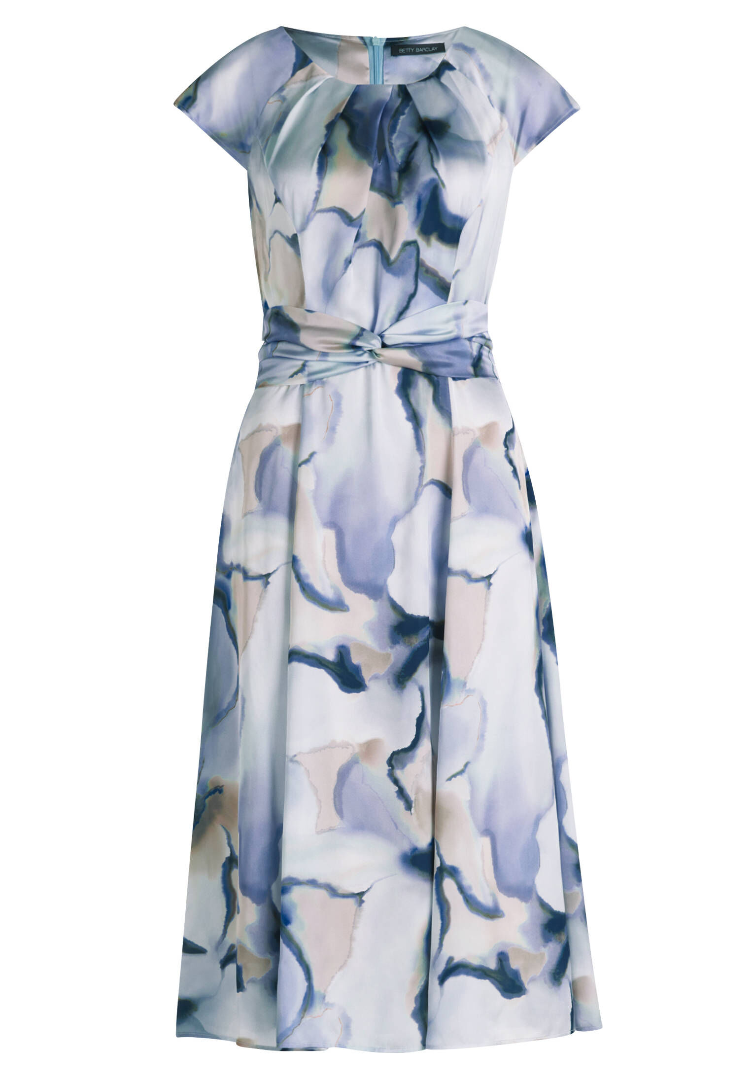 Betty Barclay Damen-Sommerkleid Mit Raffung – Tailliert, Midilang & Perfekt Für Elegante Anlässe