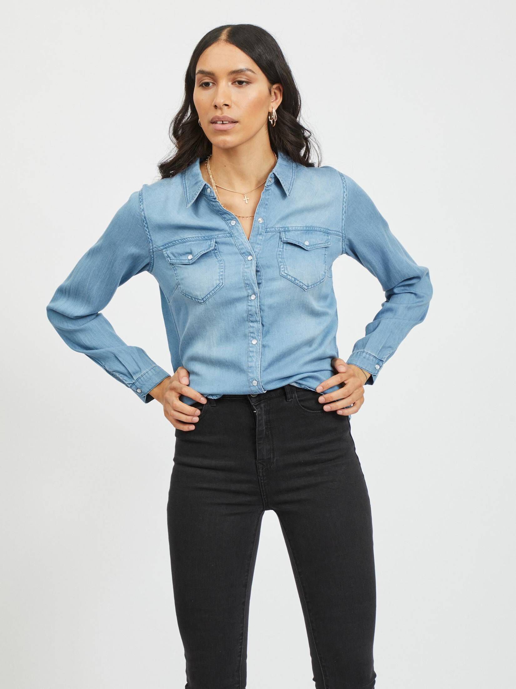 Jeansbluse Damen