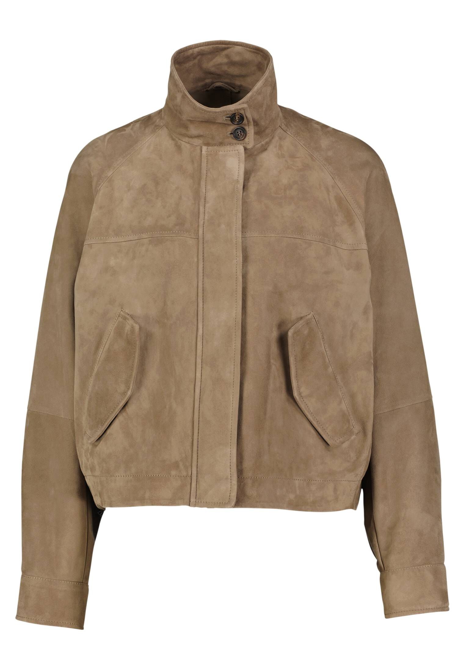 Brunello Cucinelli Veloursleder Jacke Bomberjacke Aus Wildleder