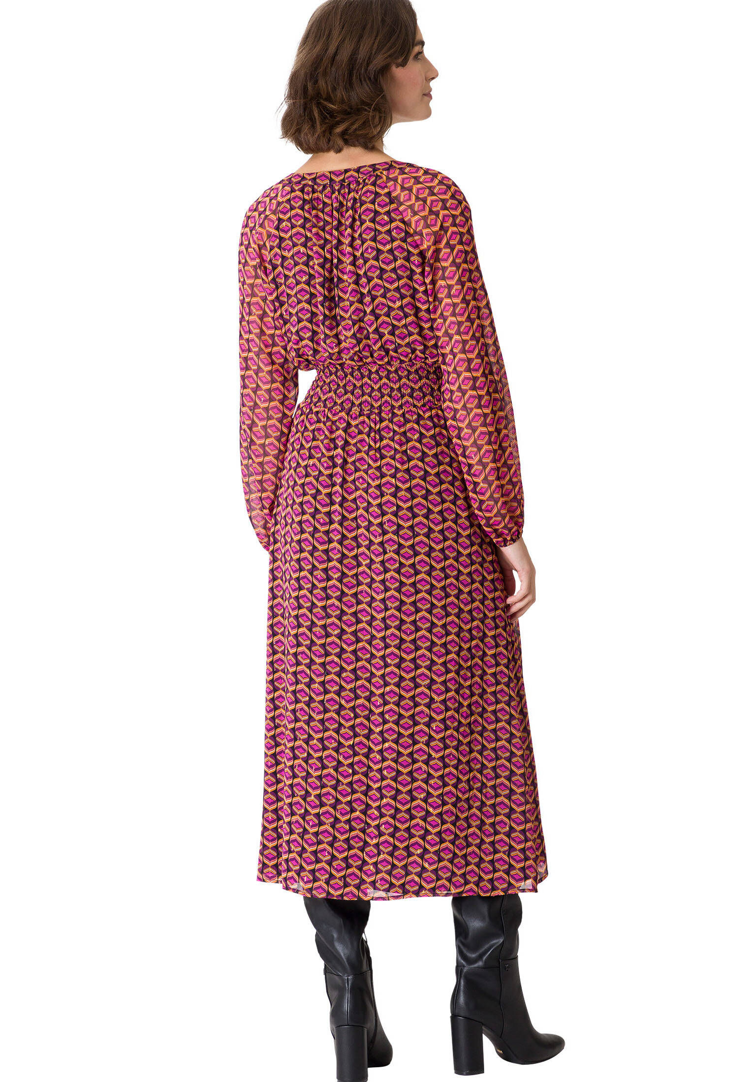 Damen Maxikleid Mit Kettendruck