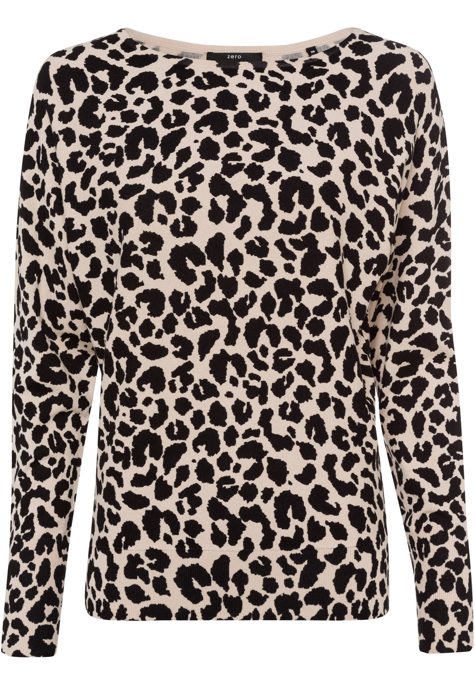 UNITED COLORS OF BENNETON Strick-Pullover kuscheliger Damen Pulli im Animal- Print