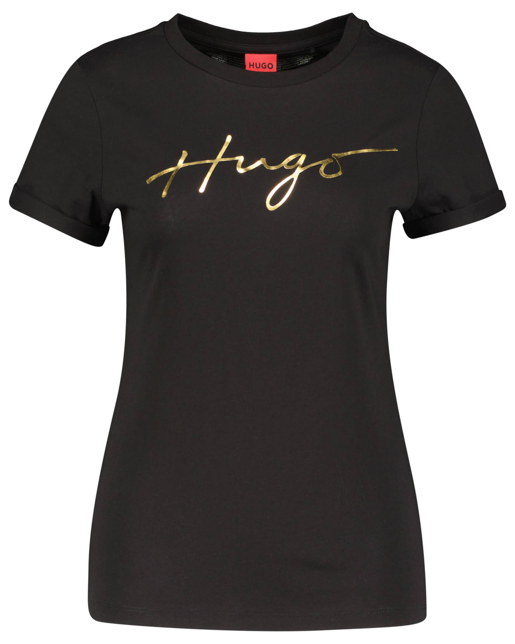 HUGO Damen T-Shirt – Cropped, Lockerer Schnitt, Mit Logo | Lässiges Basic Für Jeden Tag