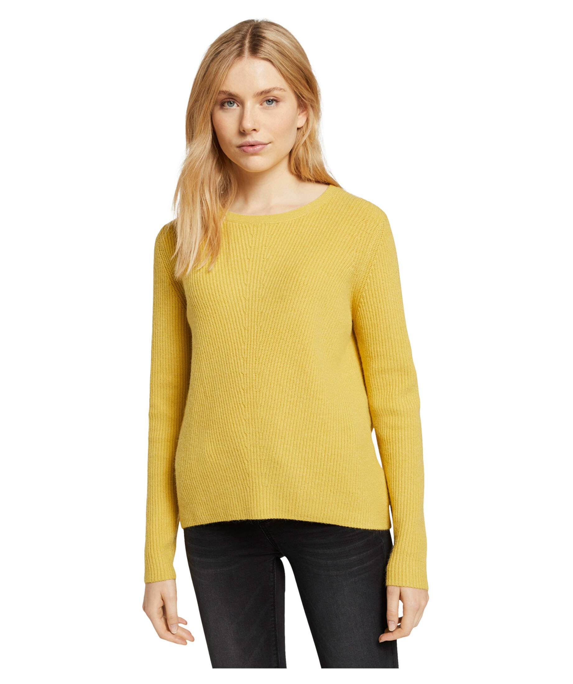 TOM TAILOR Maglione Donna Mélange Con Cappuccio - Vestibilità Regolare, Cotone