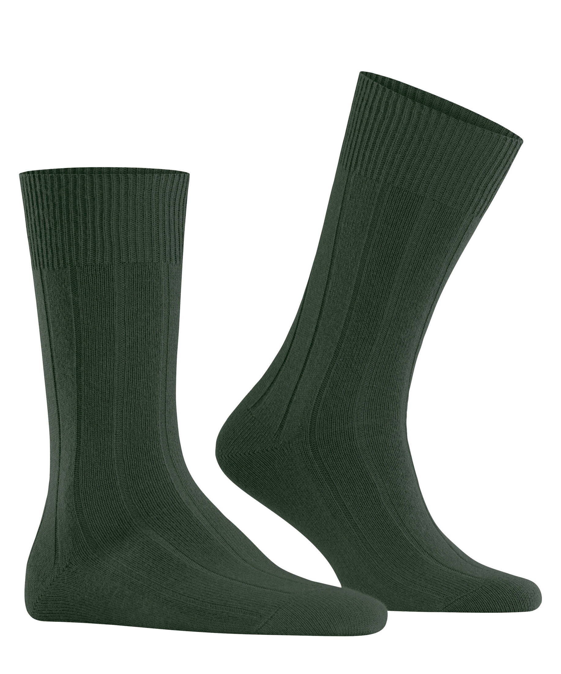 FALKE Heren Sokken Lhasa Rib M So wol kasjmier eenkleurig 1 paar, Bruin Nutmeg Melange 5410, 39-42