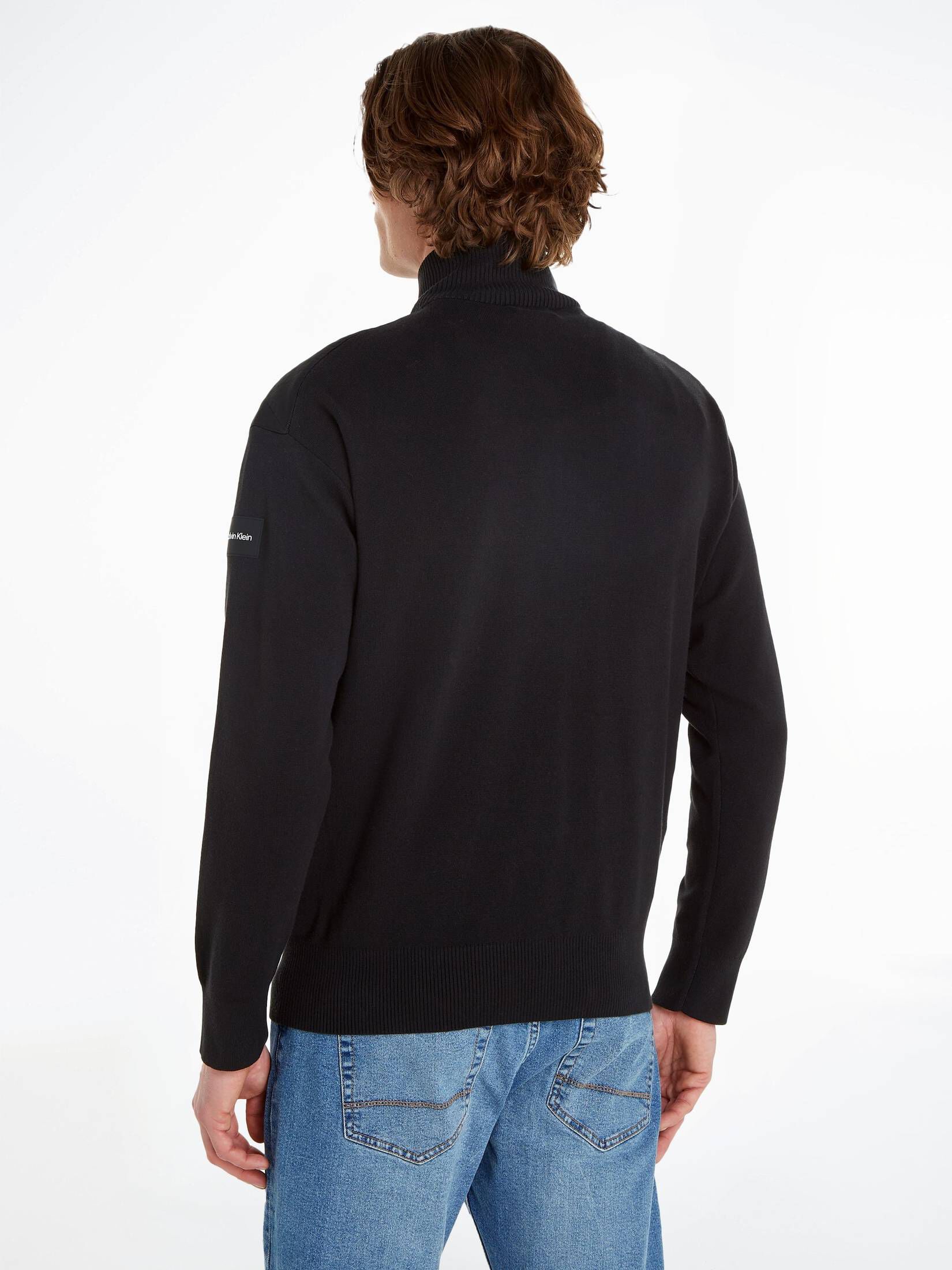 CALVIN KLEIN Herren Strickjacke MIX MEDIA ZIP THROUGH JACKET kaufen