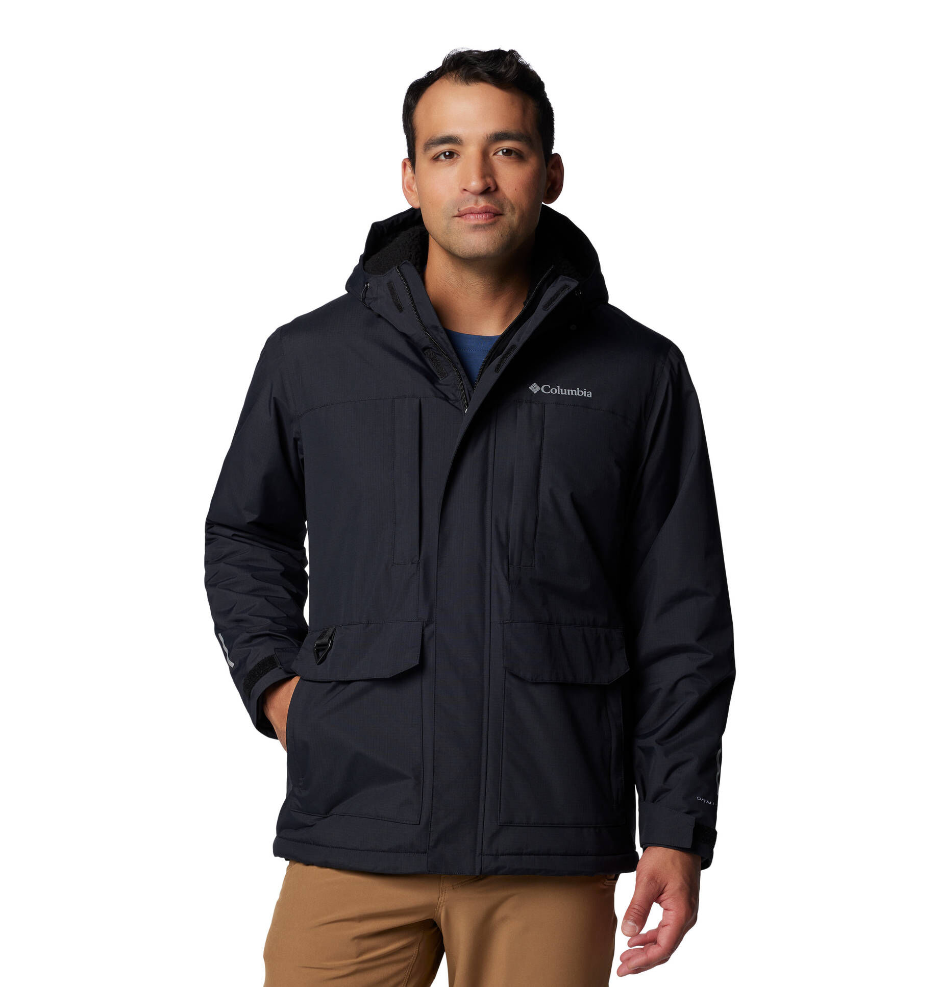 columbia schwarzer windbreaker herren