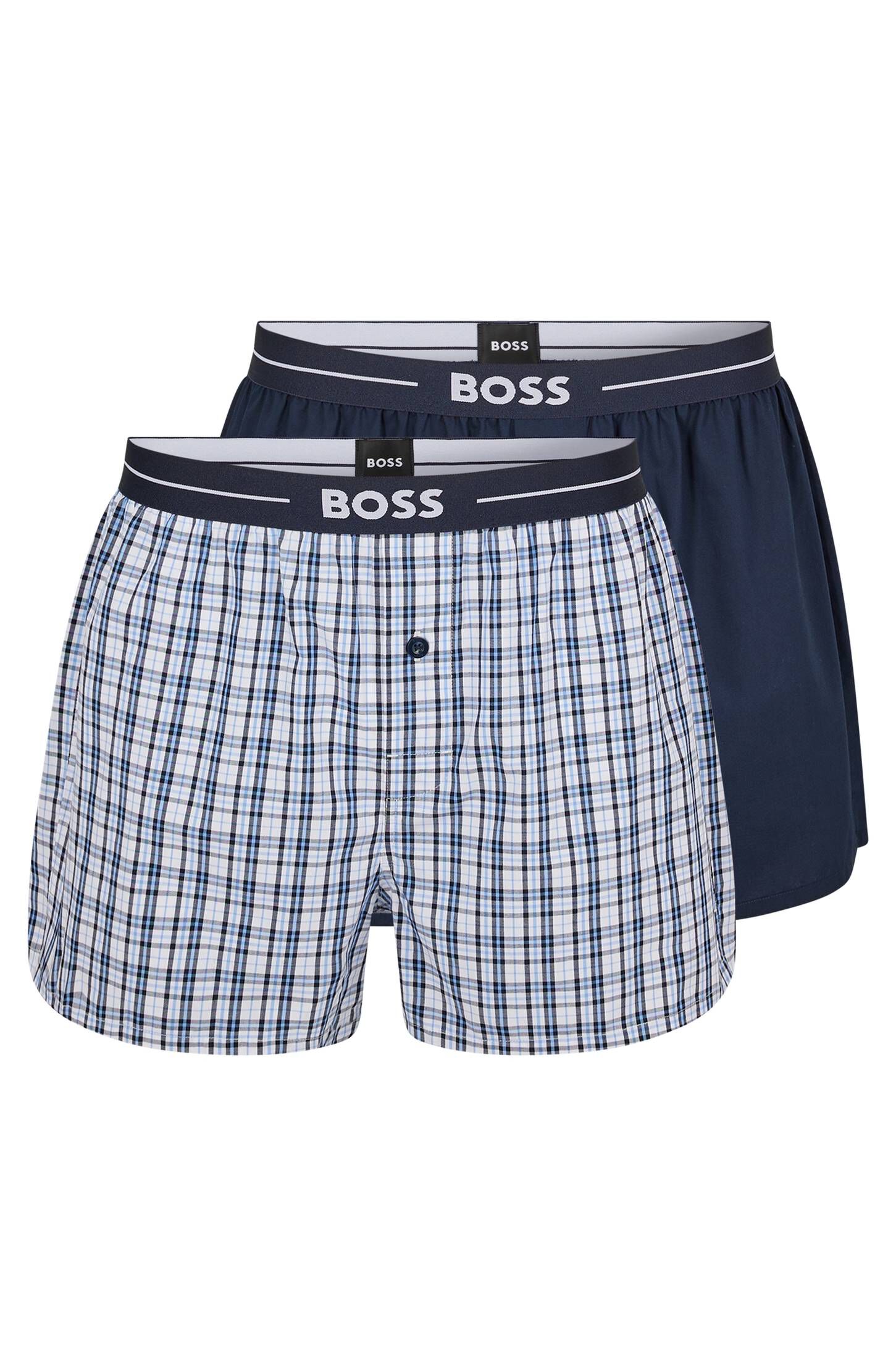 Pantalon De Pyjama/détente BOSS Easy Pants EW 10269540 01 - En Coton, Couleur Bleu Foncé Pantalon De Pyjama/détente BOSS Easy Pants EW 10269540 01 - En Coton, Couleur Bleu Foncé