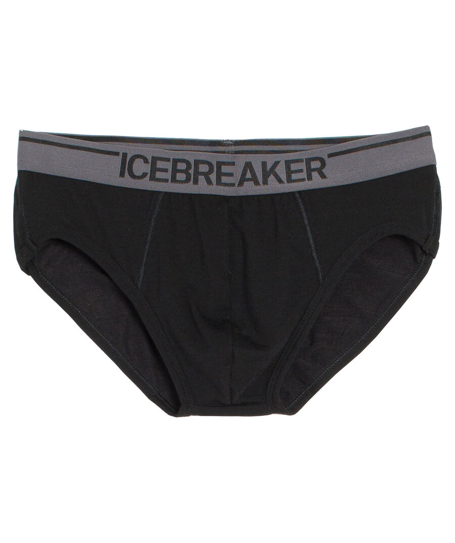 Icebreaker Herren Schwarz Funktionsunterhose / Slip "Men´S Anatomica Briefs", Gr. L