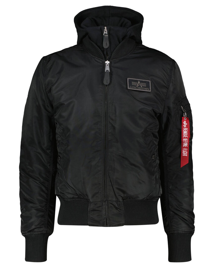 Alpha Industries Herren Schwarz Blouson Mikrofaser Unifarben - Bild 9