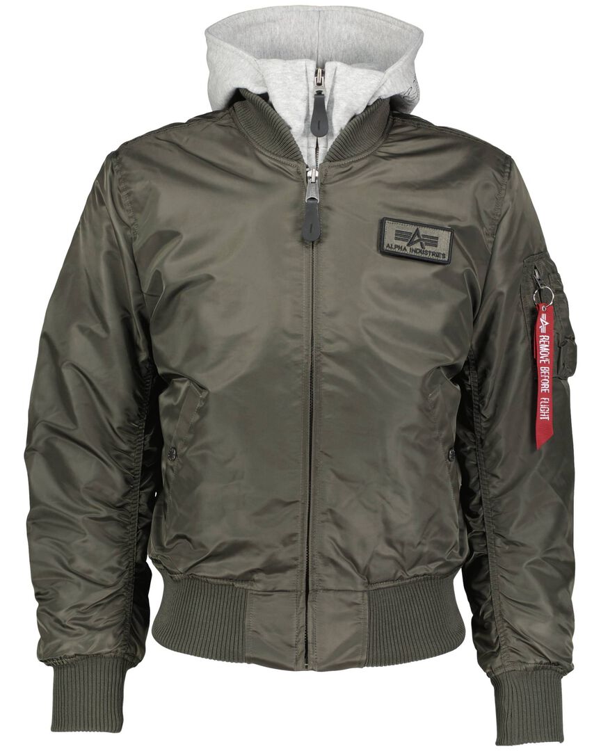 Alpha Industries Herren Grau Bomber Slim Fit Ma-1 D-Tec - Bild 3