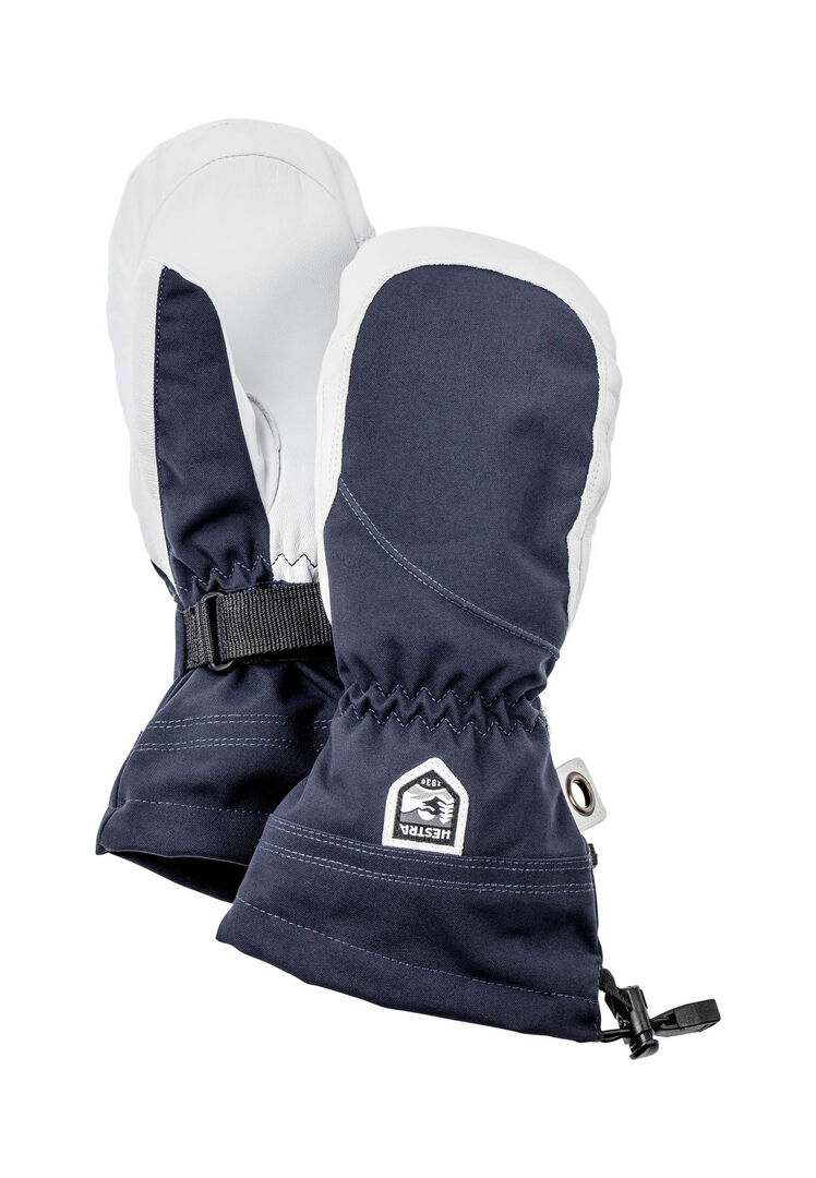 Hestra Damen Marine Skihandschuhe Heli Ski Mitt Fausthandschuhe Mit Leder, Gr. 6