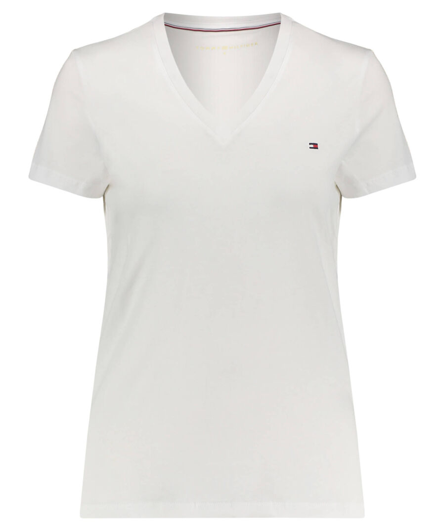 Tommy Hilfiger Damen Weiss T-Shirt Heritage, Gr. Xl