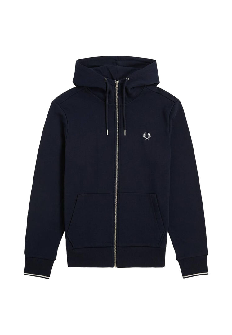 Fred Perry - Hooded Zip Through Black - Zipper - Schwarz - M - 75% Baumwolle, 25% Polyester - Bild 10