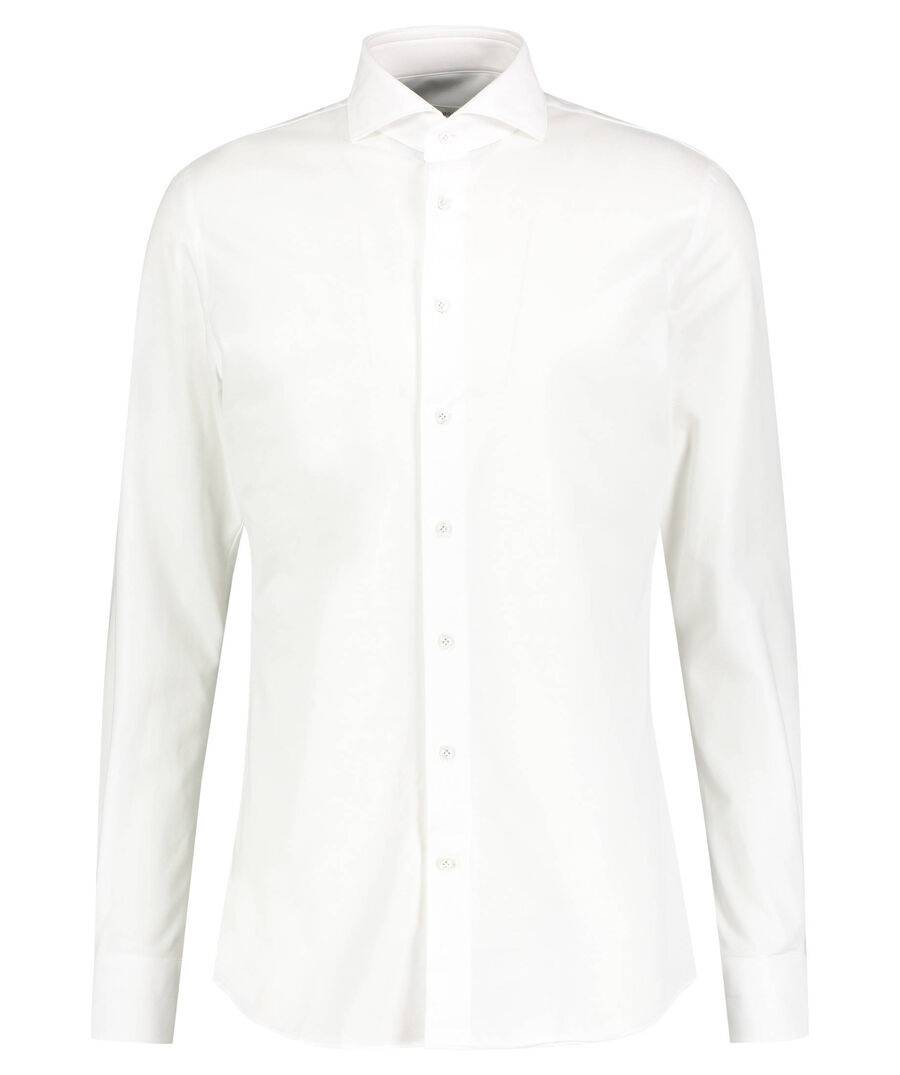 Profuomo Herren Weiss Hemd Slim Fit Langarm, Gr. 41
