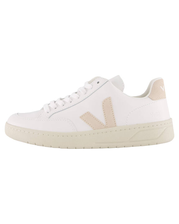 VEJA Damen Sneaker V-12 LEATHER EXTRA-WHITE_SABLE