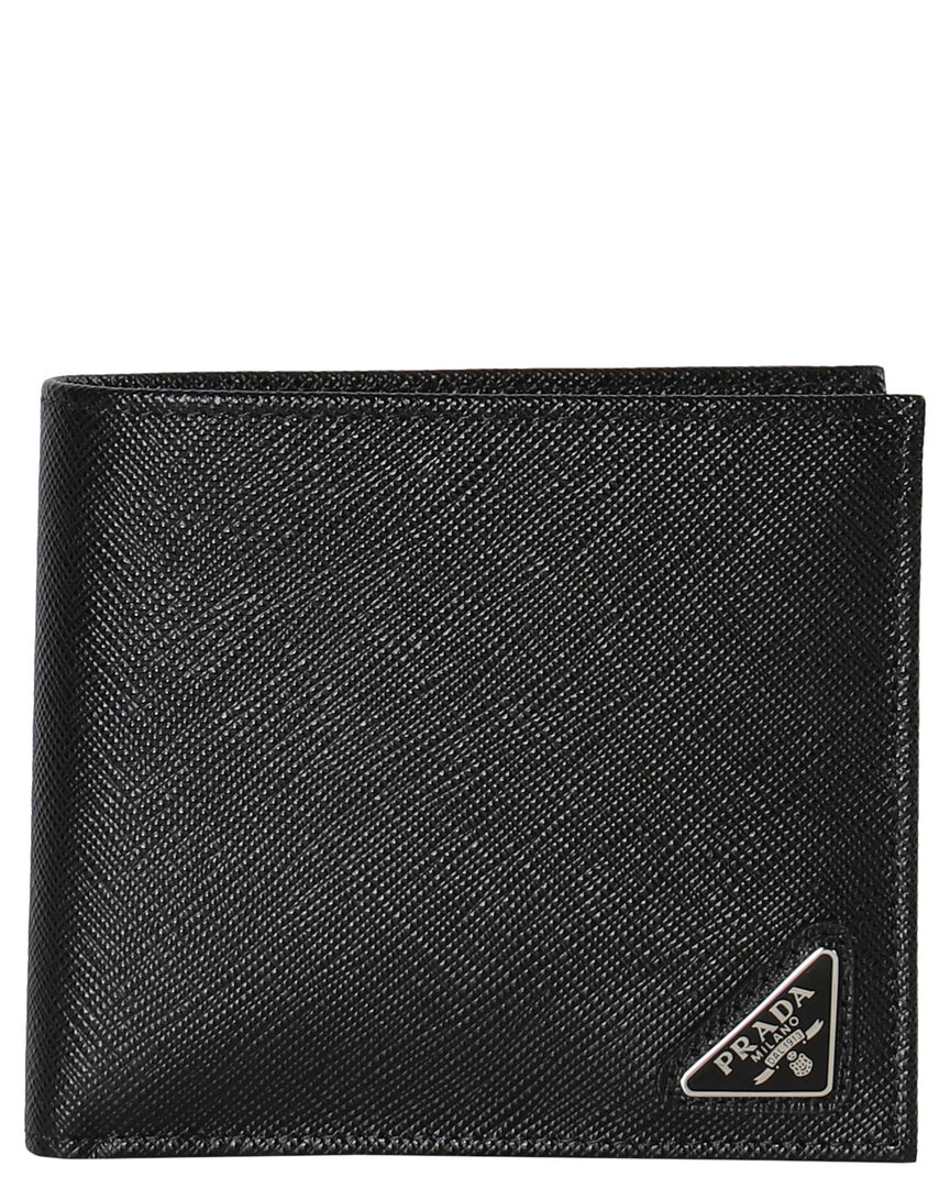 Prada Herren Schwarz Portmonnaie Aus Leder Saffiano Wallet, Einheitsgröße - Bild 1