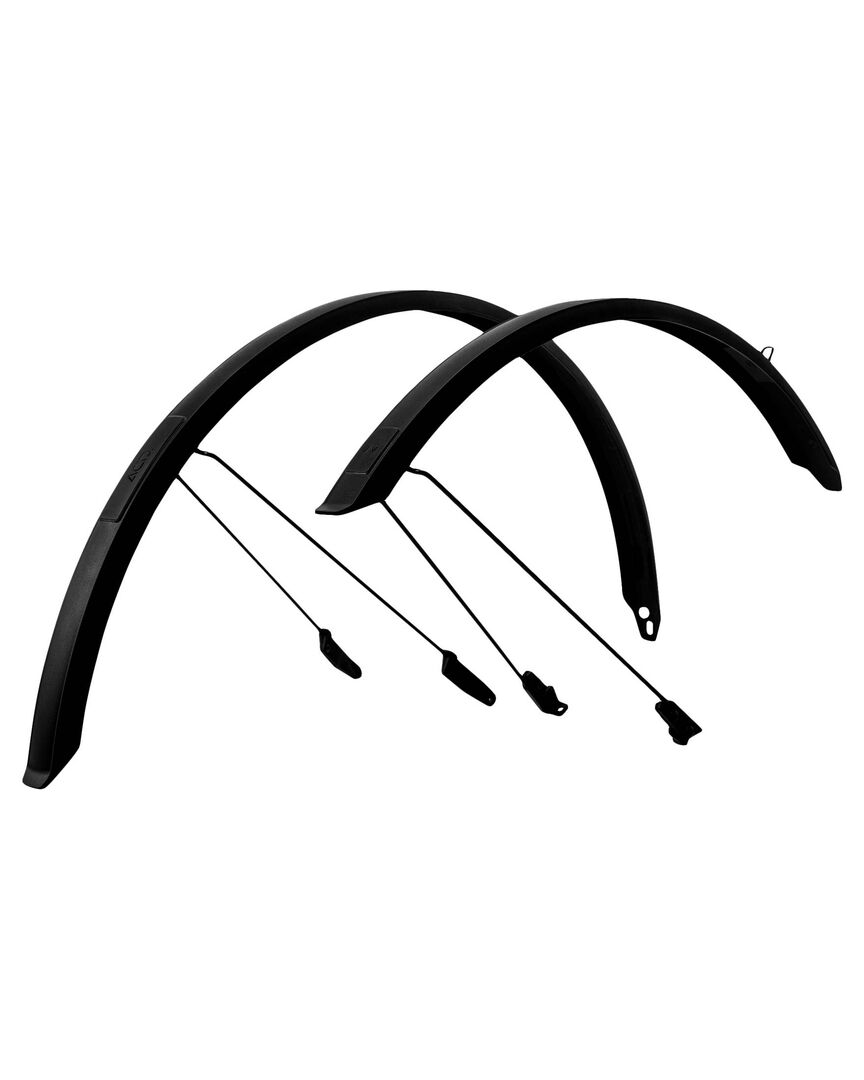 Acid Unisex Schwarz Fahrrad-Schutzblechset 45 28" Bb Mount 2.0, Einheitsgröße