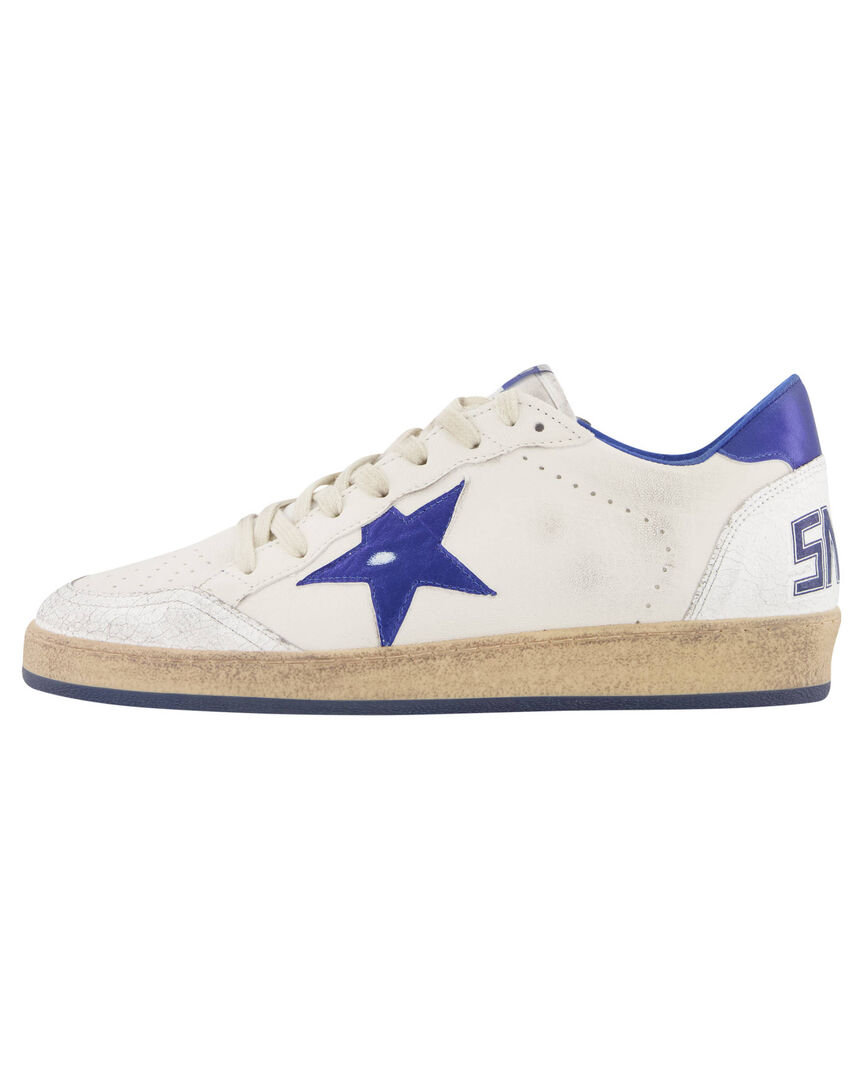 Golden Goose Herren Weiss Sneaker Aus Leder Ball Star, Gr. 45Eu