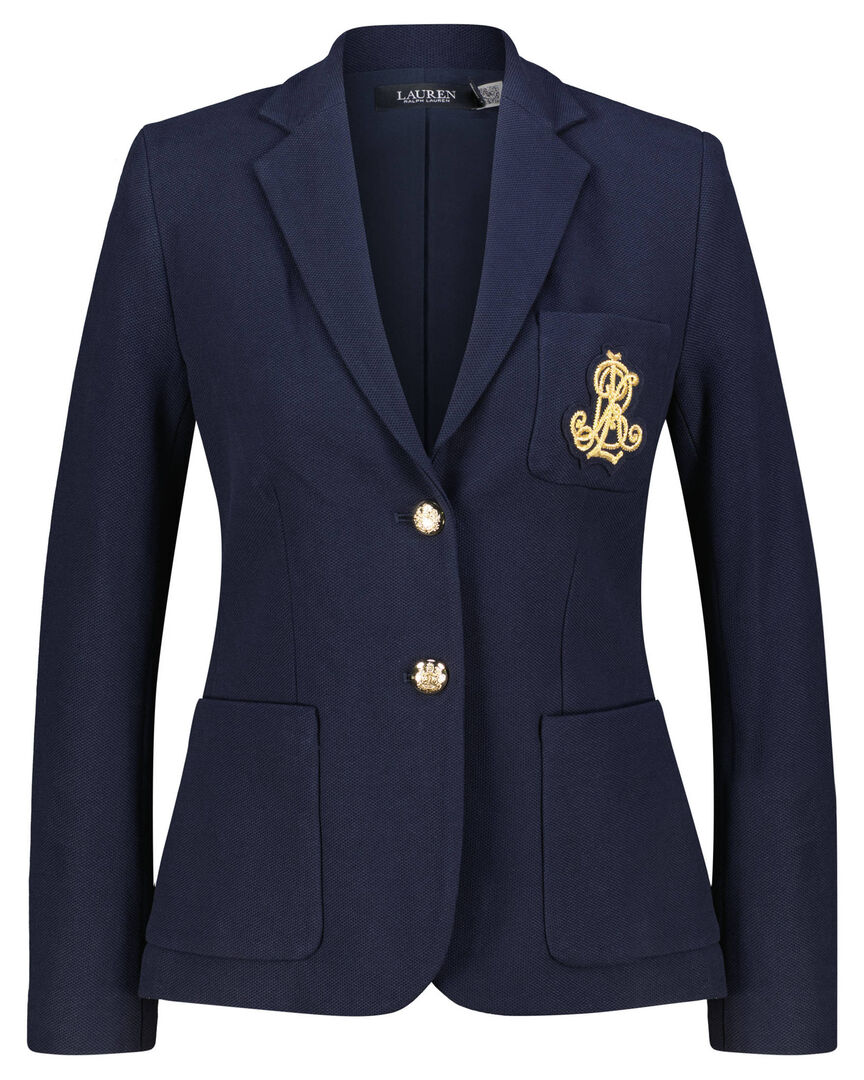 VAN GRAAF Lauren Ralph Lauren Damen Marine Blazer Baumwolle Blau, Klein - Image 4