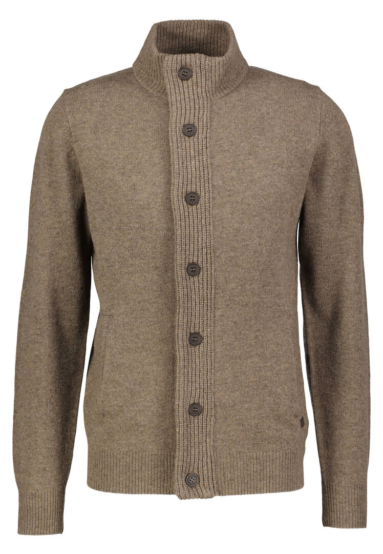 Barbour Herren Braun Strickjacke Aus Wolle Essential Patch, Gr. Xxl