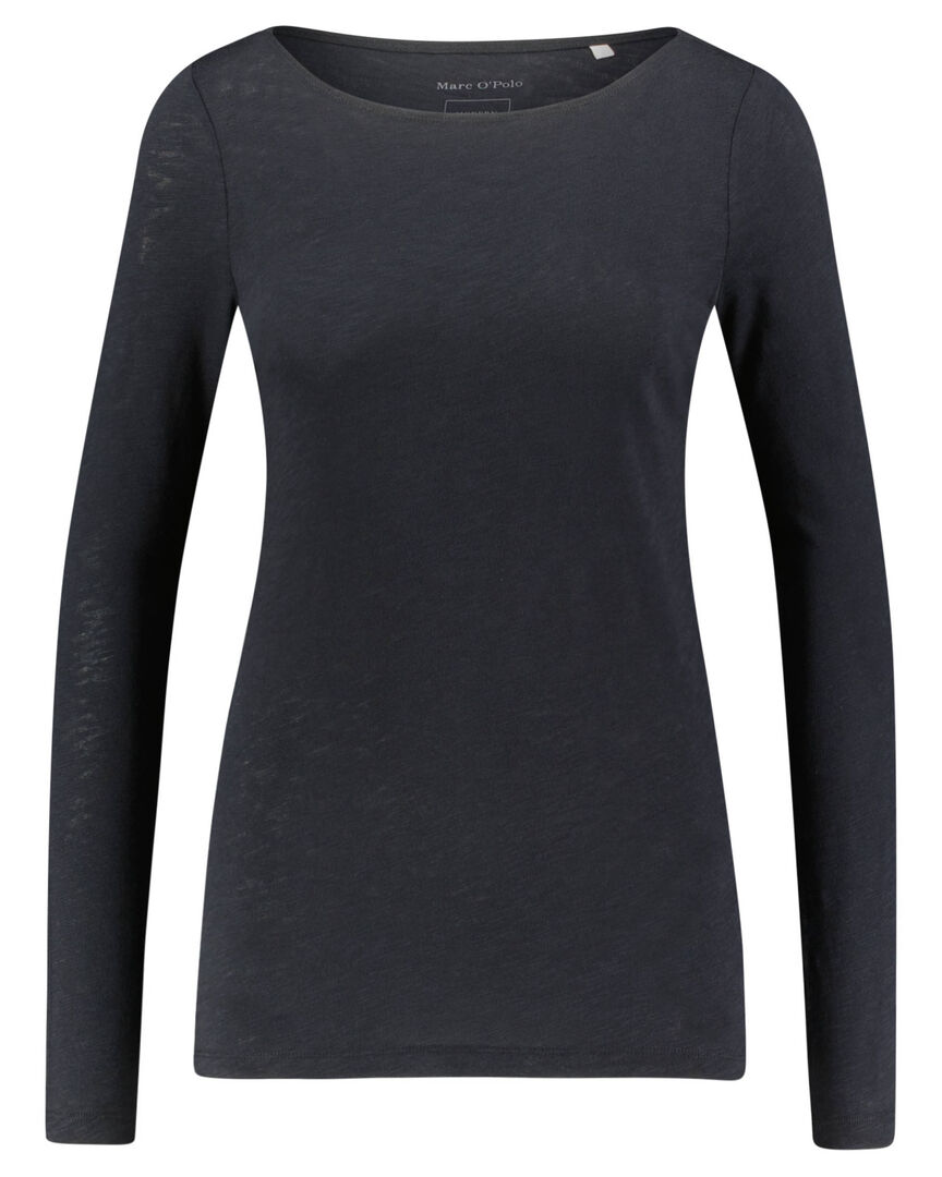 Marc O'polo Damen Schwarz Langarmshirt, Gr. Xl