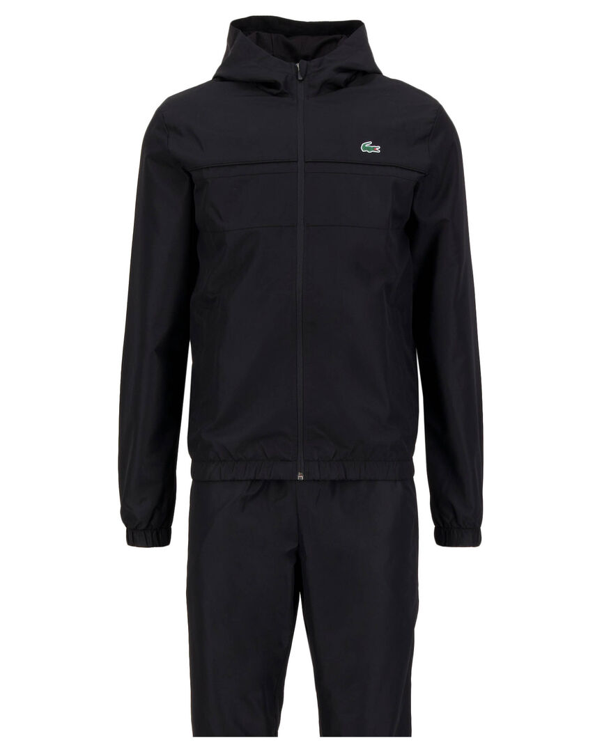 Lacoste Sport Herren Schwarz Tennis-Trainingsanzug Core Performance, Gr. L