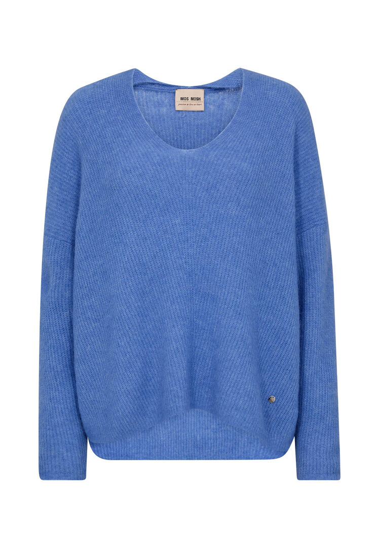 Mos Mosh Damen Blau Strickpullover Thora, Gr. M
