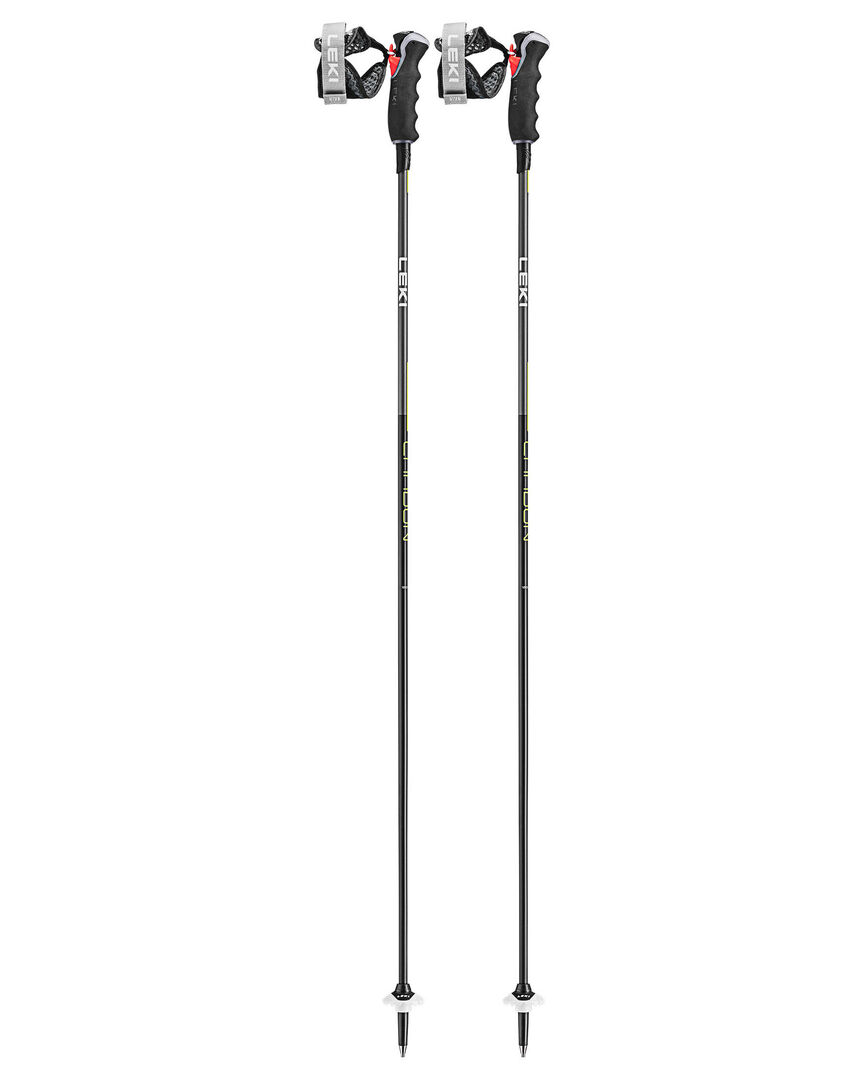 Leki Unisex Schwarz Skistöcke Carbon 12 3D, Gr. 135