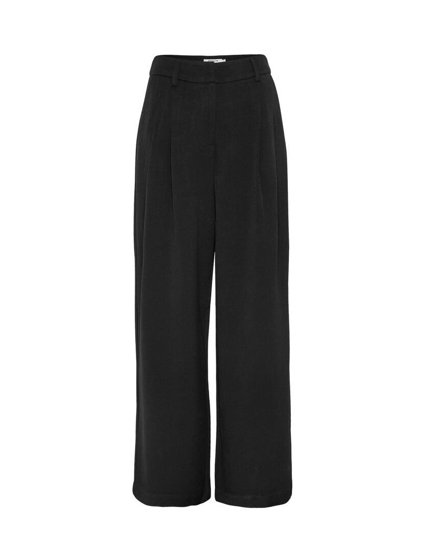 Moss Copenhagen Damen Schwarz Bundfaltenhose Mschhenrika, Gr. Xl
