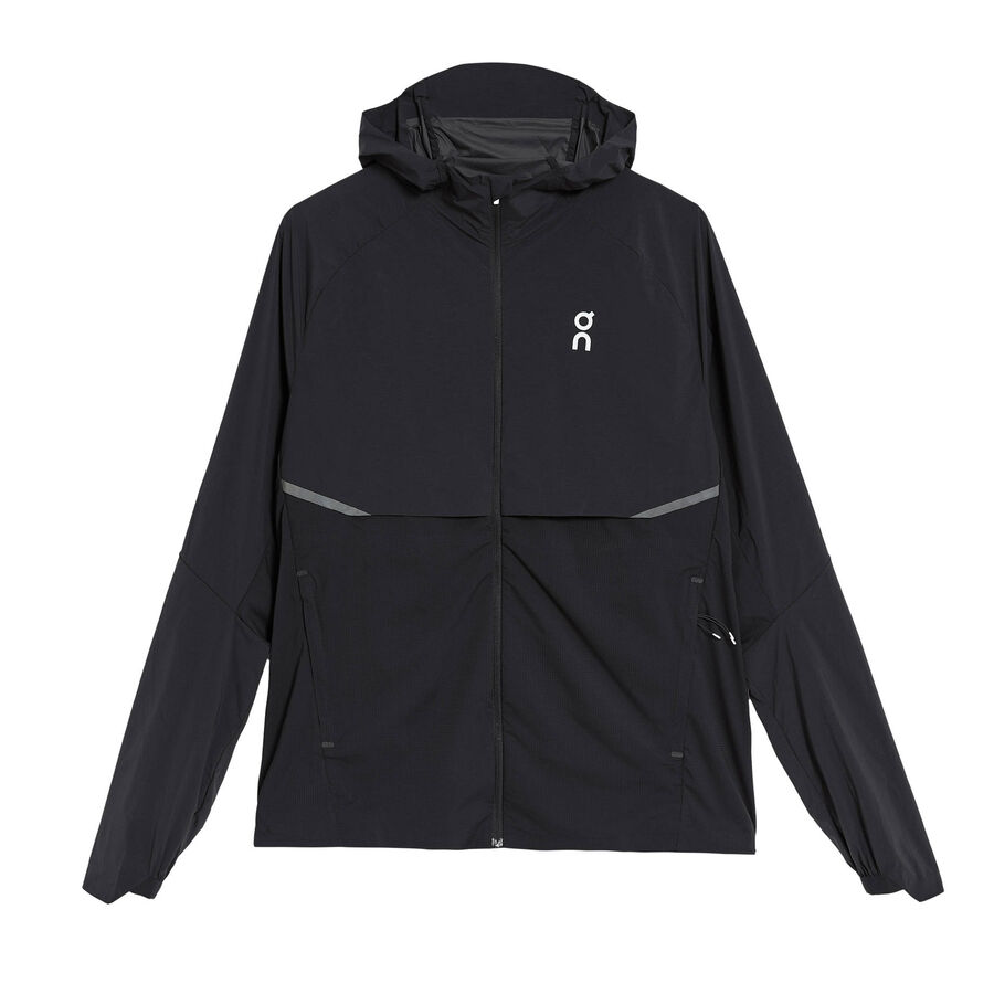 On Herren Schwarz Laufjacke Core Jacket Regular Fit, Gr. M