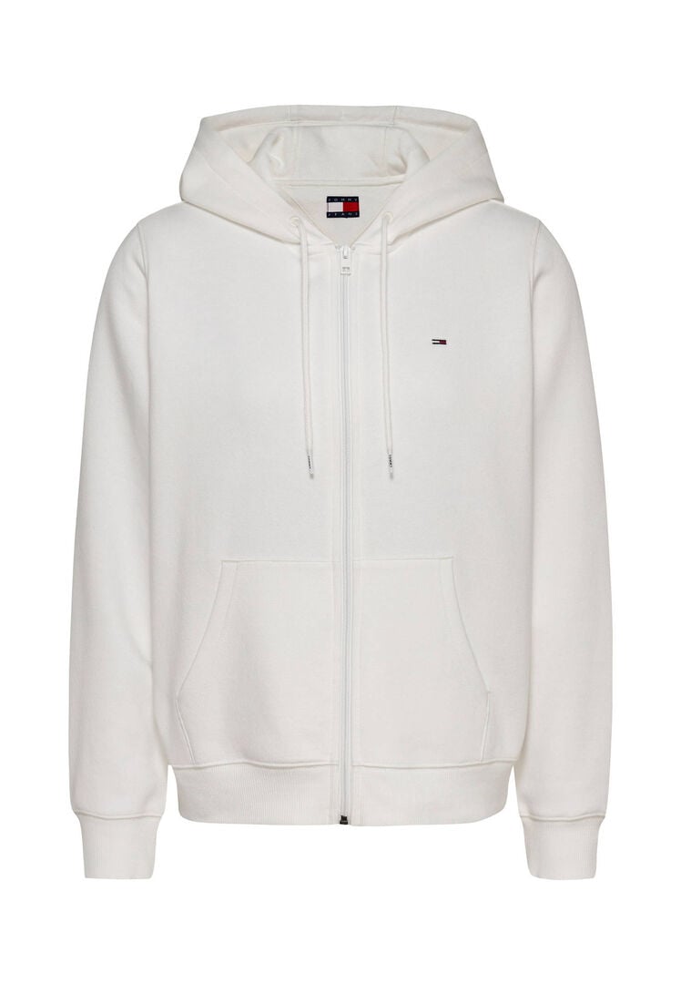 Tommy Jeans Damen Offwhite Sweatjacke Mit Kapuze, Gr. Xs