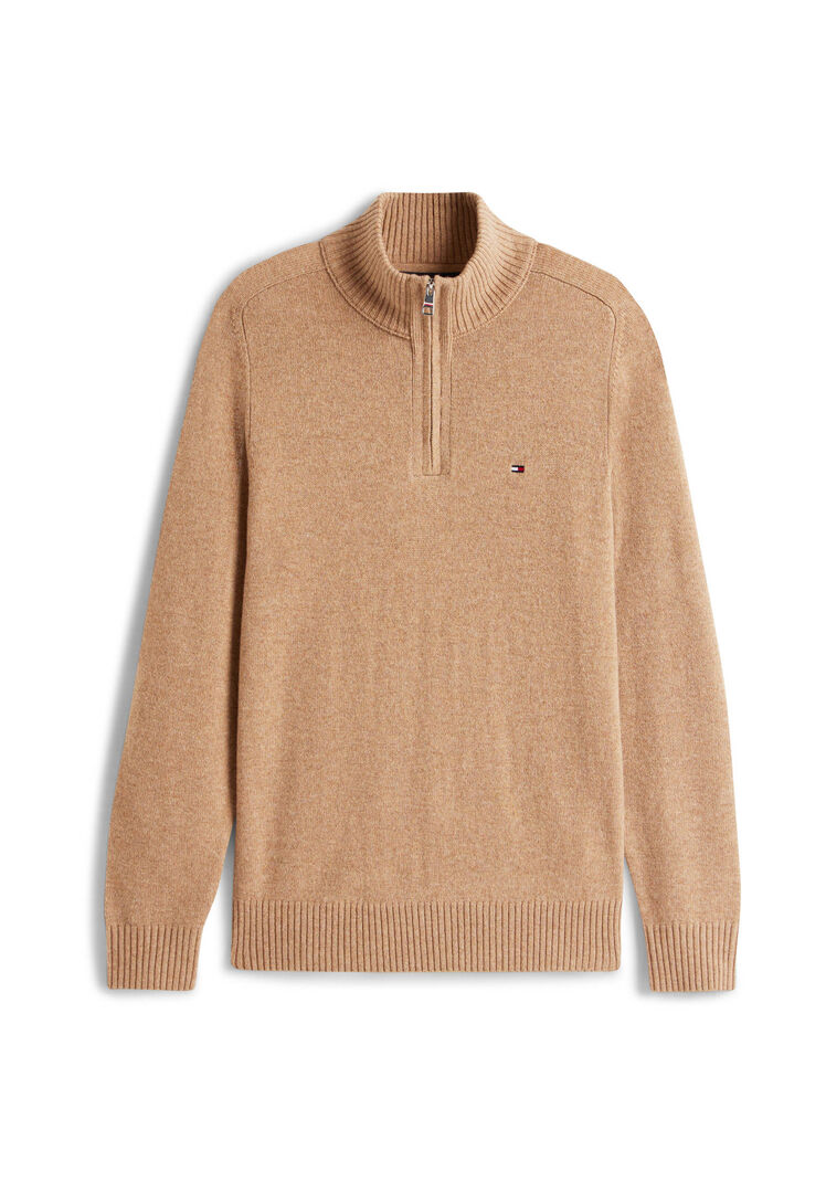 VAN GRAAF Tommy Hilfiger Herren Camel Strickpullover Wolle Braun, Groß - Bild 2