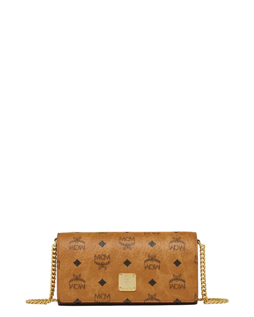 Mcm Damen Cognac Umhängetasche Mini Aren Visetos, Einheitsgröße