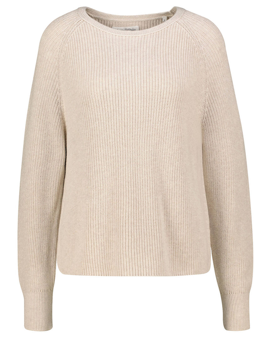 Marc O'polo Damen Sand Strickpullover Aus Bio-Baumwolle Loose Fit, Gr. S