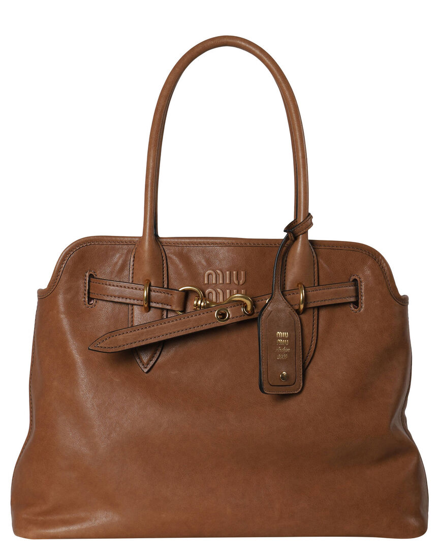 Miu Miu Damen Braun Shopper Aventure, Einheitsgröße