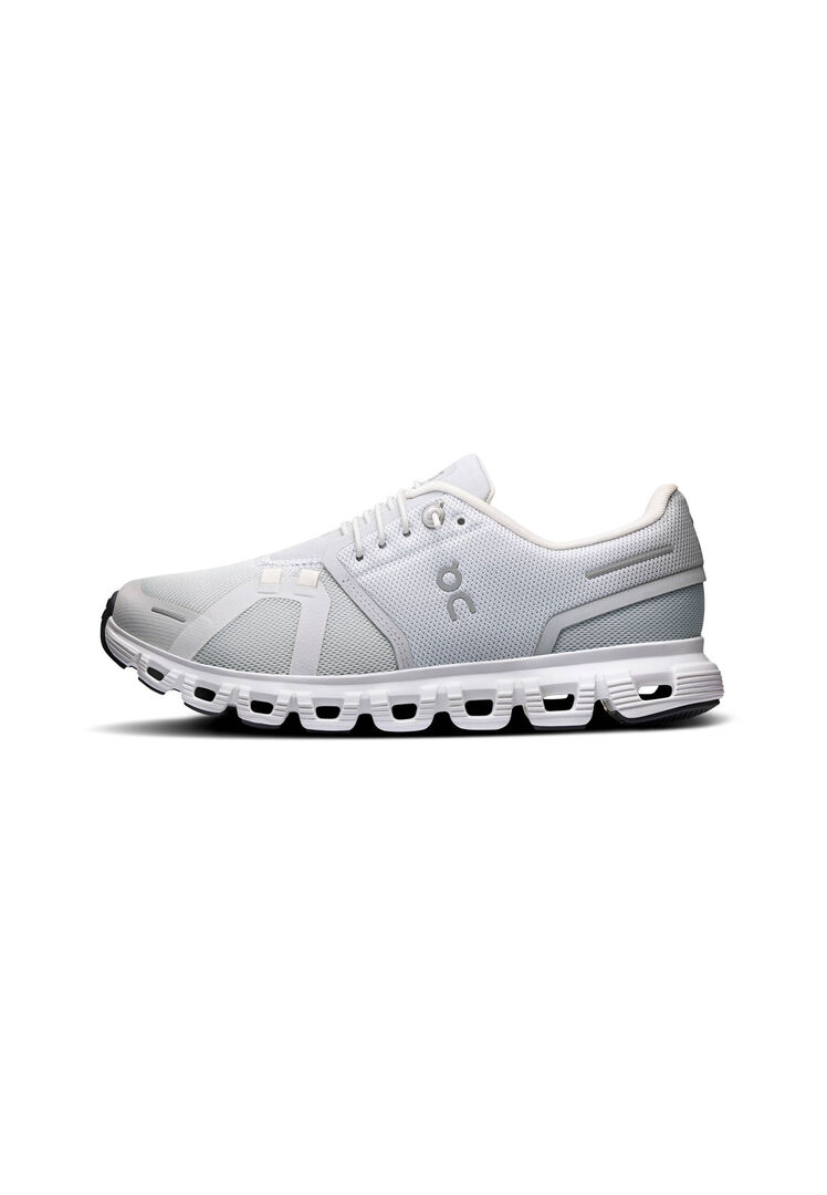 On Damen Grau/Weiß Sneaker Cloud 6, Gr. 40Eu