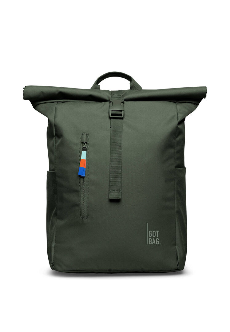 Gotbag Unisex Dunkelgrün Rucksack Rolltop Easy, Gr. 26