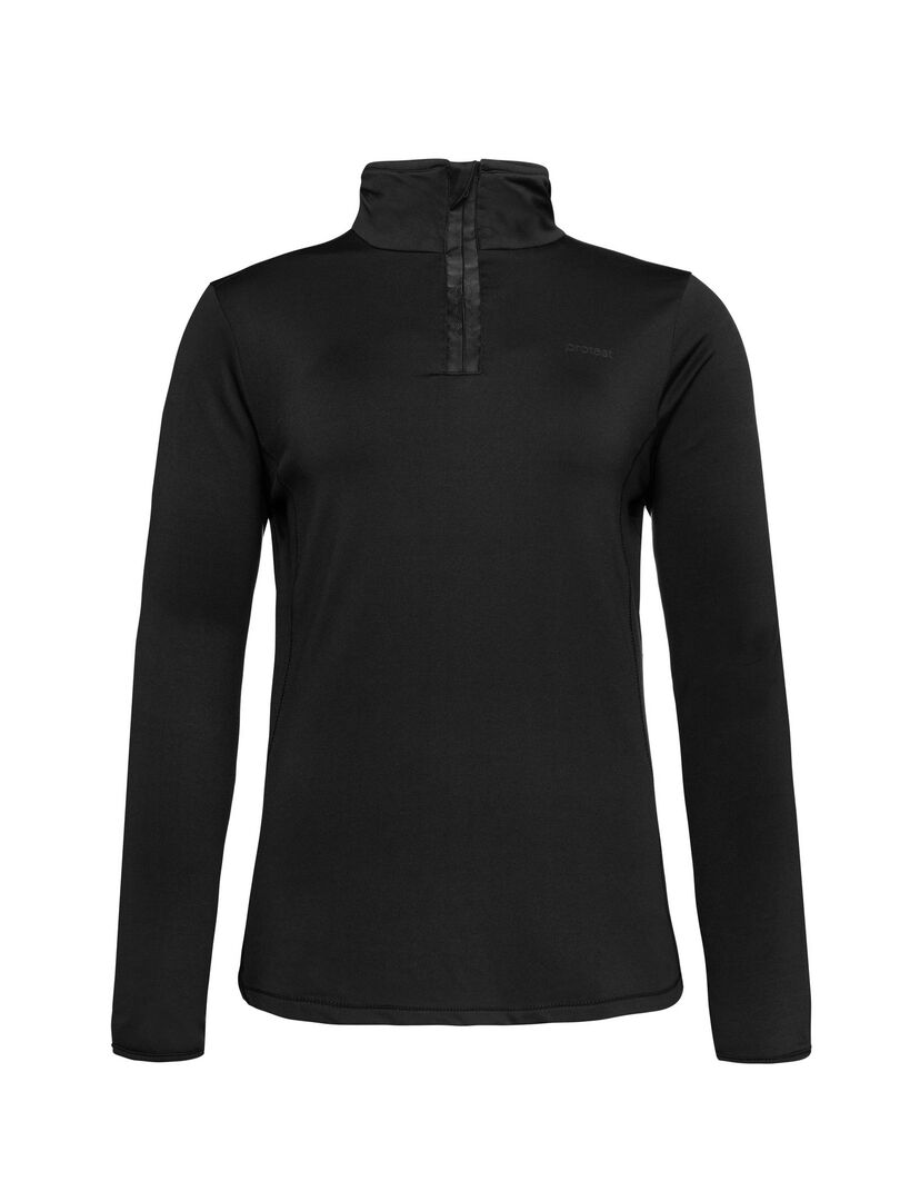 Protest Damen Schwarz Refabriz 1/4 Zip Fleece 2027 True - Extra Groß - Bild 3