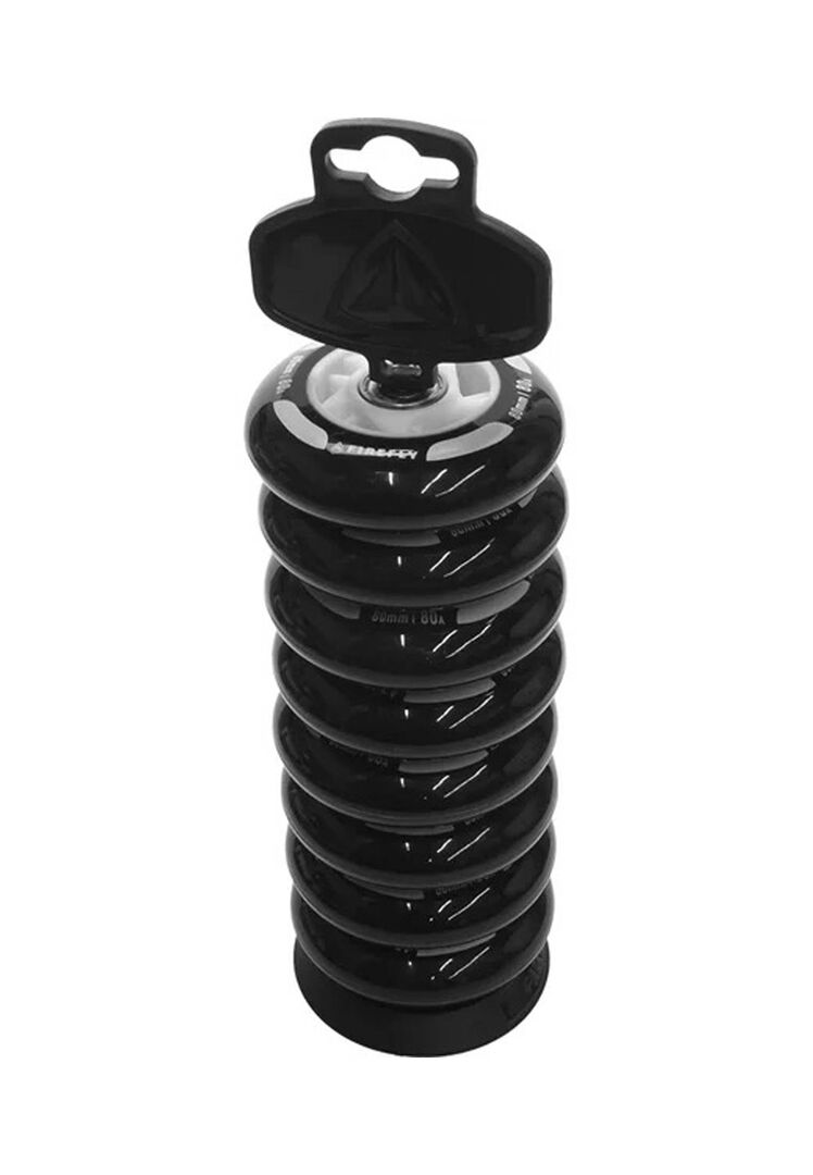 Firefly Unisex Schwarz / Weiss Rollenset 8Er-Set 82A, Gr. 90