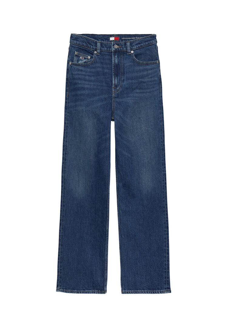 Tommy Jeans Damen Darkblue Jeans Layla Slim Fit High Rise, Gr. 28/32