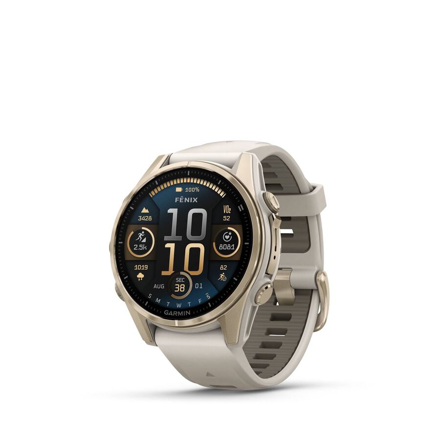Garmin Grün Fēnix® 8 – 43 Mm, Amoled Sapphire, Nebelgrau/Softgold | 010-02903-11 - Image 7